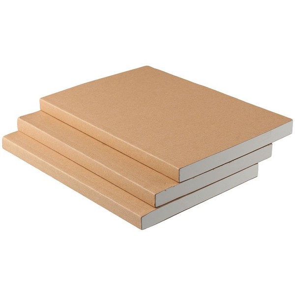 Risedot Hardcover Blank Sketchbook Notebook, Paper Drawing Brown Unlined Notebook,