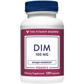 The Vitamin Shoppe DIM 100MG with Bioperine Black Pepper Extract, Supports Estrogen Metabolism for Women's Health (120 Capsules)