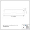 Dowell 3008 11-3/8" Slim Square Bar Pulls, 10-1/8“(256mm) Hole Centers,