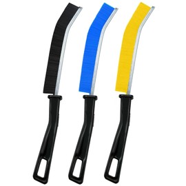 Premium Hard Bristle Crevice Cleaning Brushes Tool Aluminum Support with 15° Angle, Bathroom Tile Groove Gap Cleaning Brush, Home Kitchen Groove Gap Window Door Track Tile Groove Bristle (3PCS)