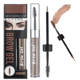 KARLOR eyebrow gel with brushes & mascara brush, eyebrow color brown eyebrow gel tinted eyebrow cream eyebrow coloring waterproof long-lasting natural looking (6#Auburn)