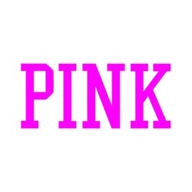 Pink Victoria's Secret Inspired - Vinyl Wall Decal Sticker Art - 10" x 23" - Girls Room Vinyl Decal Removable Wall Decoration