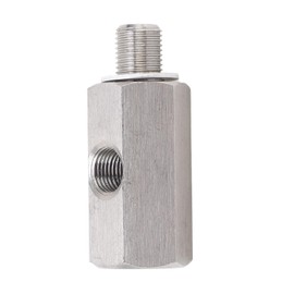 Oil Pressure Sensor Adapter, M10x1.0 Oil Pressure Sensor Tee to M10 Adapter Turbo Supply Feed Line Gauge Stainless Steel