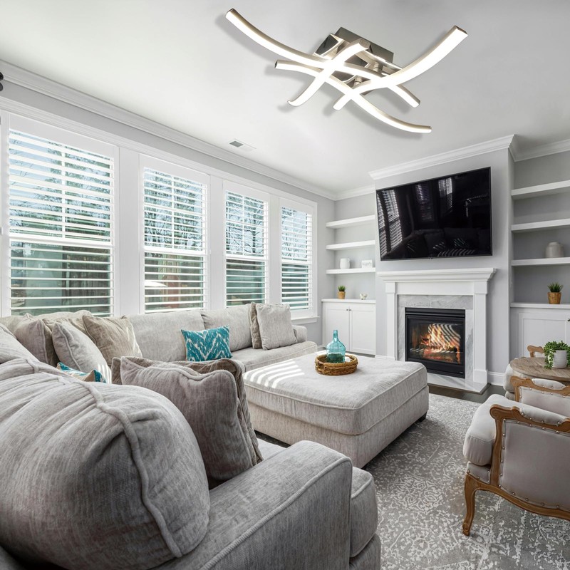 Sweier LED Ceiling Light, Cool White, 6000 K, Modern Ceiling