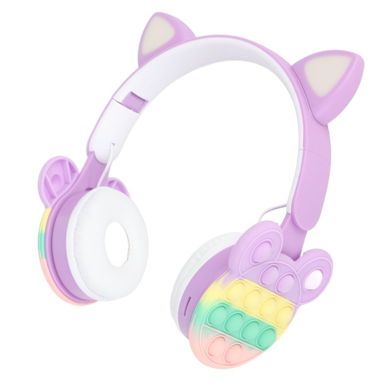 Bluetooth Cat Ear Headphones Fashionable Light Up Wireless Headset for