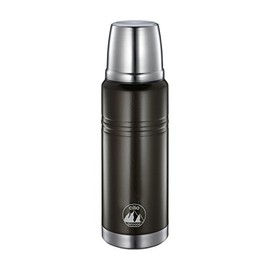 Cilio Monte Insulated Stainless Steel Travel Beverage Bottle, 16 oz, Black