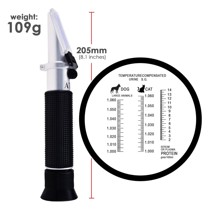 Clinical Refractometer with ATC, Tri-Scale Serum Plasma Protein Test 2-14g/dl