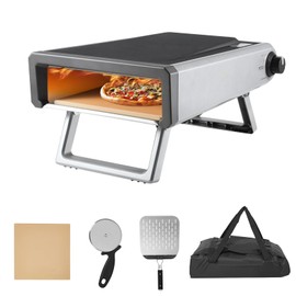 Acekool Pizza Oven Outdoor 12 Inch Pizza Ovens Pellet with Gas Powered Propane for Outside,Camping, Portable Mobile Stainless Steel Pizza Oven for Backyard Pizza Maker Outdoor Kitchen