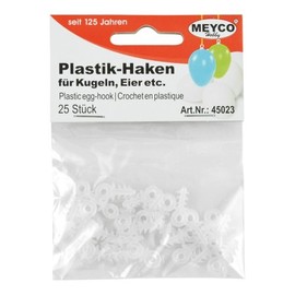 Plastic Hooks for Plastic Easter Eggs, Pack of 25 - Hangers for Plastic Eggs