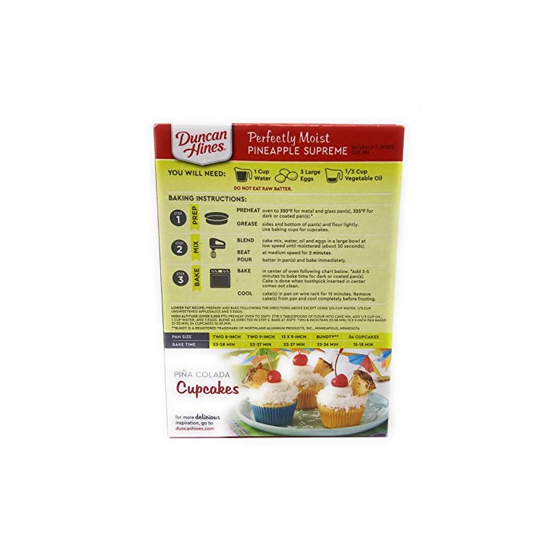 Duncan Hines Signature Pineapple Supreme Cake Mix (4 Pack)