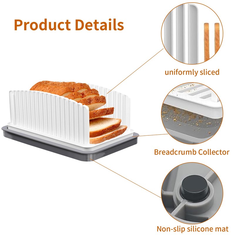 Bread Slicer, Multifunctional Sandwich/Toast Maker,Folding and Adjustable Manual Handhold Homemade