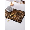 RUTECK Placemats Set of 4 BambooTable Mats Woven Rectangular Place