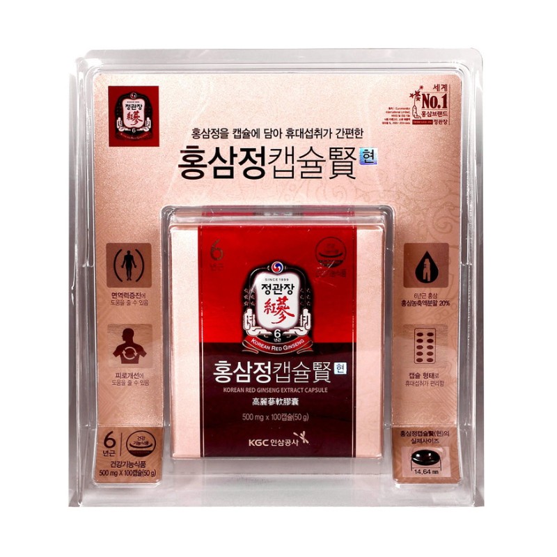 Jeonggwanjang CheongKwanJang 6-year-old red ginseng extract current capsule 500mg 100