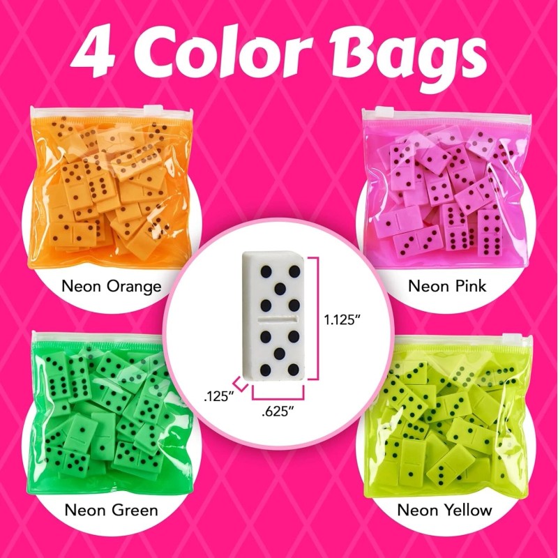 Playbees Domino Game Set Pack of 12 Each Bag includes