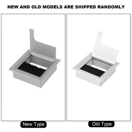 Wire Cable Grommet Hole Cover for Computer Desk Table, Desk Grommet Aluminium Desk Cord Cable Hole Cover Grommet with Brush(Small)