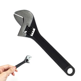 Novstuf 4'' Mini Adjustable Wrench, Adjustable Spanner Small Steel Wrench Compact Portable Design Max Opening 15 mm Wide Hand Repair Tool for Mechanical Car Bike Plumbing Basin