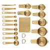 18PCS Measuring Cup Stainless Steel Gold Coffee Spoon Cup Set