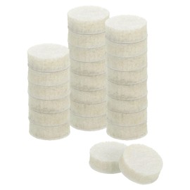 uxcell Furniture Pads, 24Pcs 0.6" - Round Self Adhesive Felt Furniture Pads, Floor Protectors for Furniture Feet Chairs Legs Hardwood Floors (Beige)