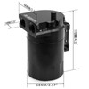 Universal Oil Catch Can Kit 300ML Reservoir Tank Engine Black