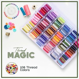 ATTERET Embroidery Floss Kit and Refills - Cotton Threads - DMC Color Coding for Cross Stitch, String Crafts, Friendship Bracelets