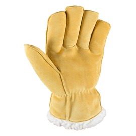 Wells Lamont Deerskin Winter Gloves, Sherpa-Lined, Goldenrod, Small (990S)