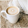 COLLBATH 3pcs Coffee Latte Art Stencils Reusable Molds for Decorating
