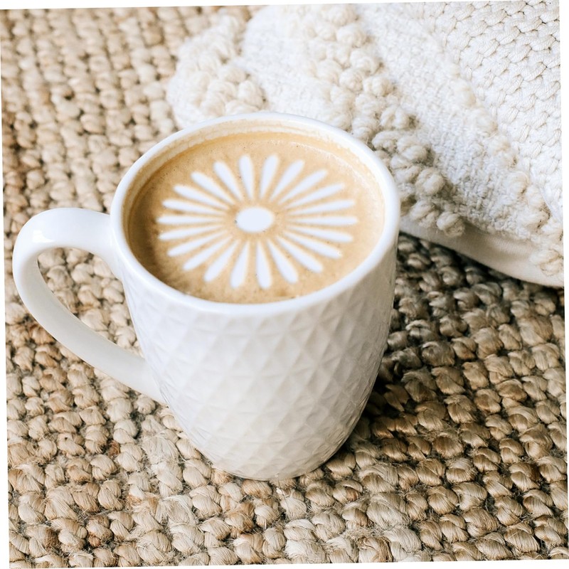 COLLBATH 3pcs Coffee Latte Art Stencils Reusable Molds for Decorating