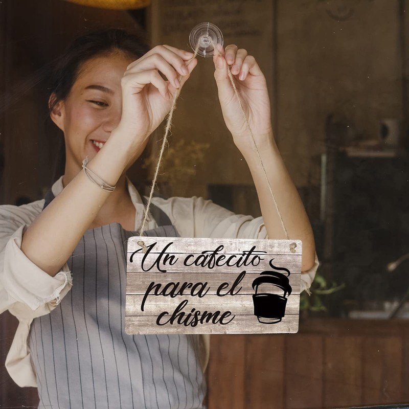 Funny Kitchen Signs Gift Farmhouse un Cafecito Para el Chisme