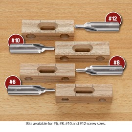 Ultra-Shear Countersink Slotting Router Bits, 4 Piece Set, 2 FL, USA Made, Solid Carbide, Great for Making Screw Blocks - US5CS-4PC