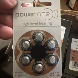 Power-One Powerone Size 312 Hearing Aid Batteries Zinc Air P312 Pack of 60 BRAND NEW -READ