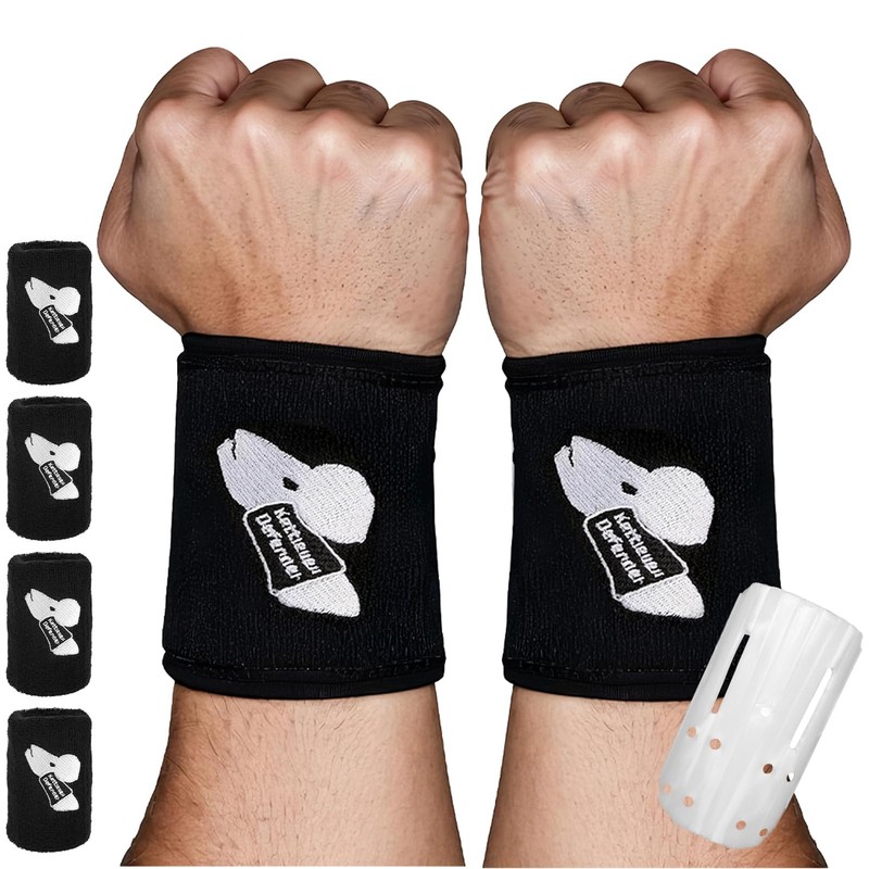 2 Pair Kettlebell Wrist Guards, Shock Absorbing Wrist Band Protection