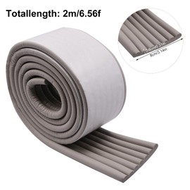 Begino Foam Bunk Bed Ladder Pads with Traction Treads - Self-Adhesive Safety Covers for Stairs and Furniture, 78.7x3.15x0.31(Gray)