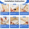 Gerrii 2 Pcs Closet Tension Shelf Rod Expandable Shelf Locker