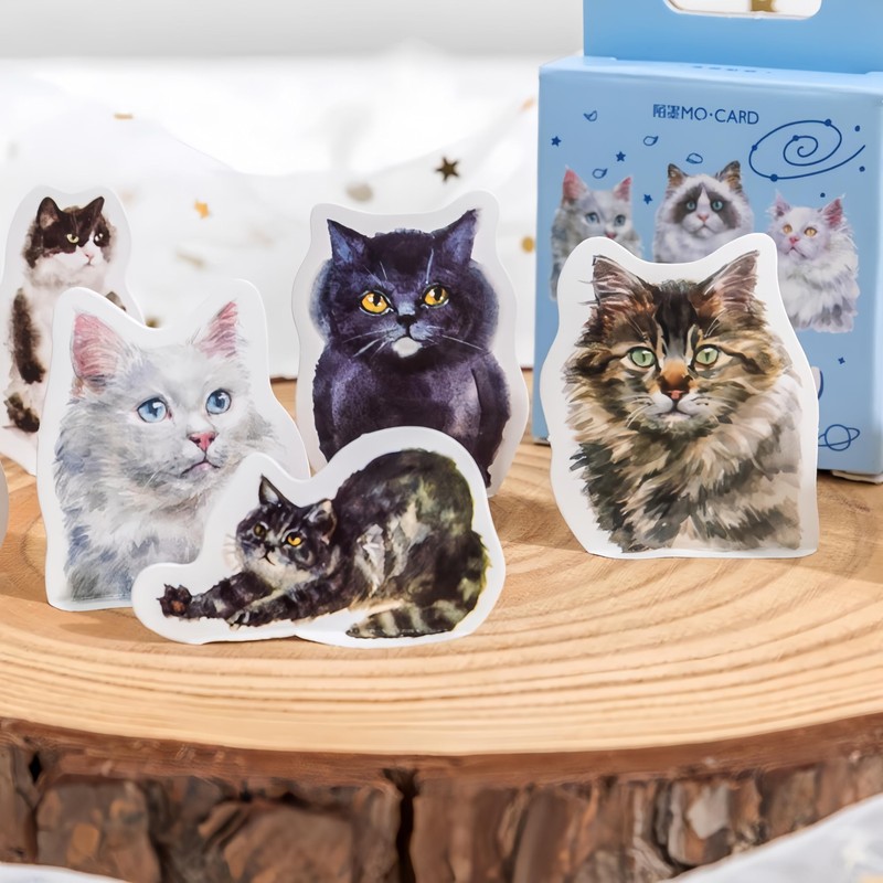 92 Sheets Stickers, Notebook, Cats, Dogs, Animals, Collage, Flowers, Stylish,