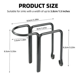 2 Packs Kitchen Sink Brush Holder, Rustproof Waterproof Dish Wand Holder