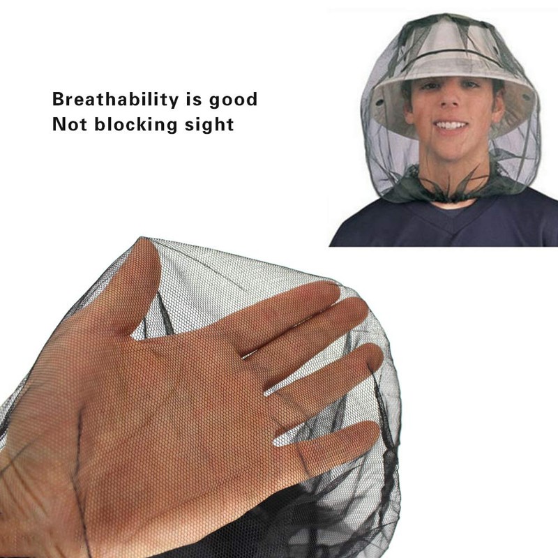 4 Pack Premium Mosquito Head Net Mesh Hat Face Netting