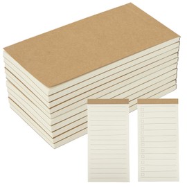 Niboken Notizbücher, Kraft Notizbuch Klein, Mini Notizblock, Horizontale Linie,To-do-Liste Classic Kladde, zum Abreißen Notizblöcke 50 Seiten, Schreibblock für Büro Schule Reisen (10 Bücher)