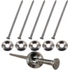 Heavy Duty Stainless Steel Patio Rug Stakes Low-Profile Mat Anchors
