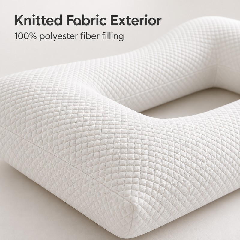 Ear Hole Pillow for Side Sleepers – Rectangular Ear Piercing