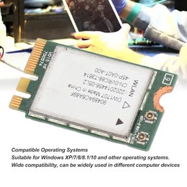 Gugxiom Tarjeta WiFi DW1707 QCNFA335 con 4.0, Tarjeta de Red Inalámbrica M.2 NGFF de 300Mbps, para XP/7/8/8.1/10