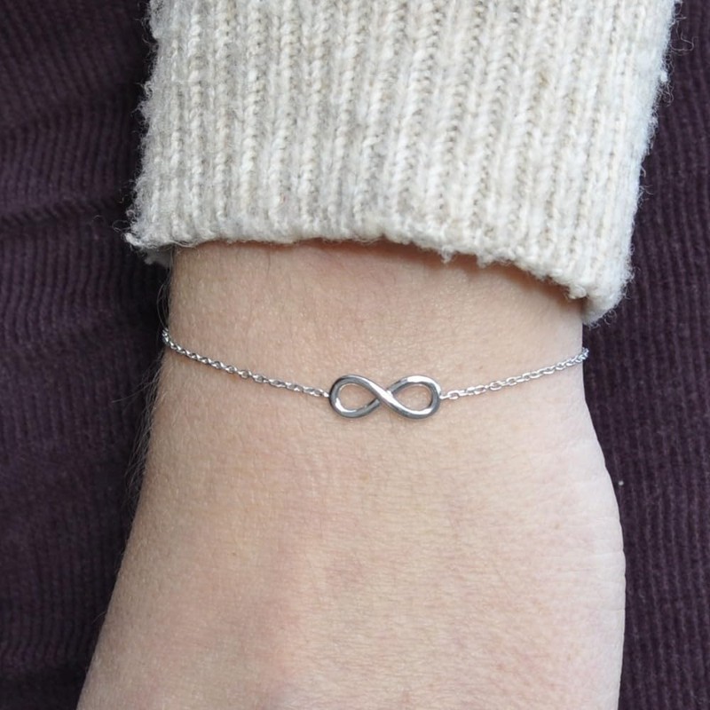 LES POULETTES BIJOUX - 925 silver rhodium bracelet infinity sign,