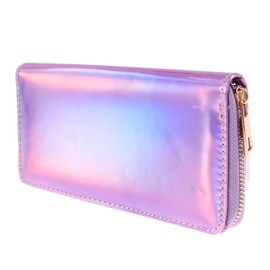 VALICLUD Wallets for Women Small Size Coin Purse Elegant Purses for Women Leather Purses Women Wallet Silver Zip Around Wallet Small Wallet for Women Womens Purse Clip Colorful Women's