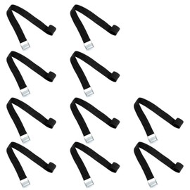 Pack of 10 Short Tie Down Straps with Clamping Lock Lashing Straps Lashing Strap Fastening Straps for Fastening Quick Release for Bicycle 2.5 x 40 cm Black