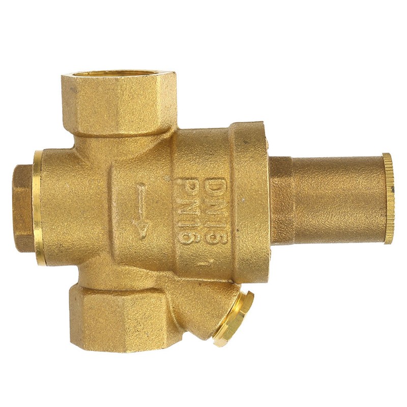 1pc Brass Adjustable Water Pressure Reducing Regulator Valve Thread DN15