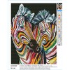 Meecaa Cross Stitch Kits 11 Count Stamped, Colored Zebra Animal