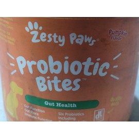 Zesty Paws 90 Probiotic Bites for Dogs Digestive Enzyme Gut Health Pumpkin QTY 2