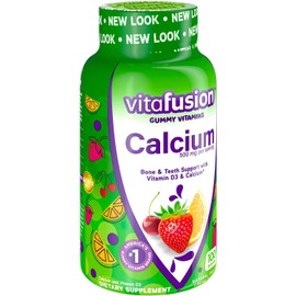  Vitafusion Calcium, Gummy JKHyWW Vitamins For Adults, 500 mg, 100 Count (Pack of 2)