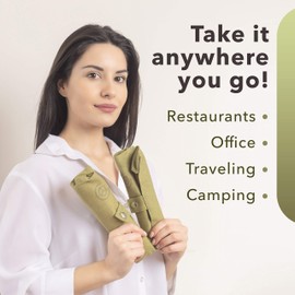 Greenzla 2-Pack Bamboo Utensils Set | With Bonus 2 Bamboo Toothbrushes | Natural Bamboo Straw, Spoon, Fork, Knife, Teaspoon, Chopsticks, Brush & 2 Storage Bags | Reusable Bamboo Cutlery set