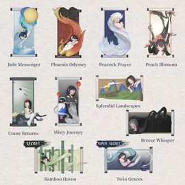 52TOYS Sleep Chinese Scrolls, 1PC Action Figure, Collectible Toy Kawaii Creative Gift Room Decor Desktop Decoration, Gift for Birthday Party