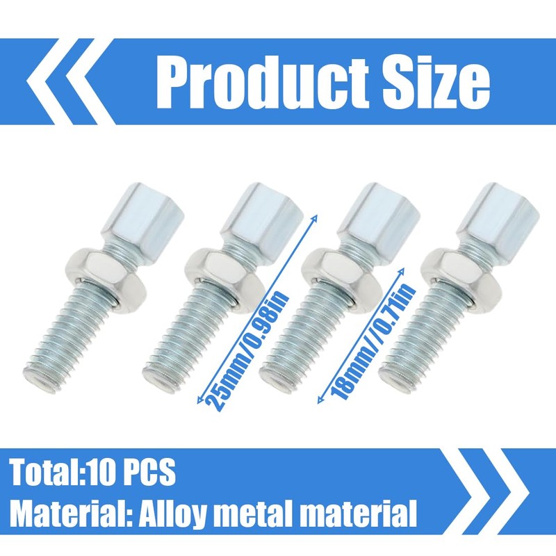 MIRKUZI Brake Levers 10pcs M6 Adjustment Screws for Bicycle Brake